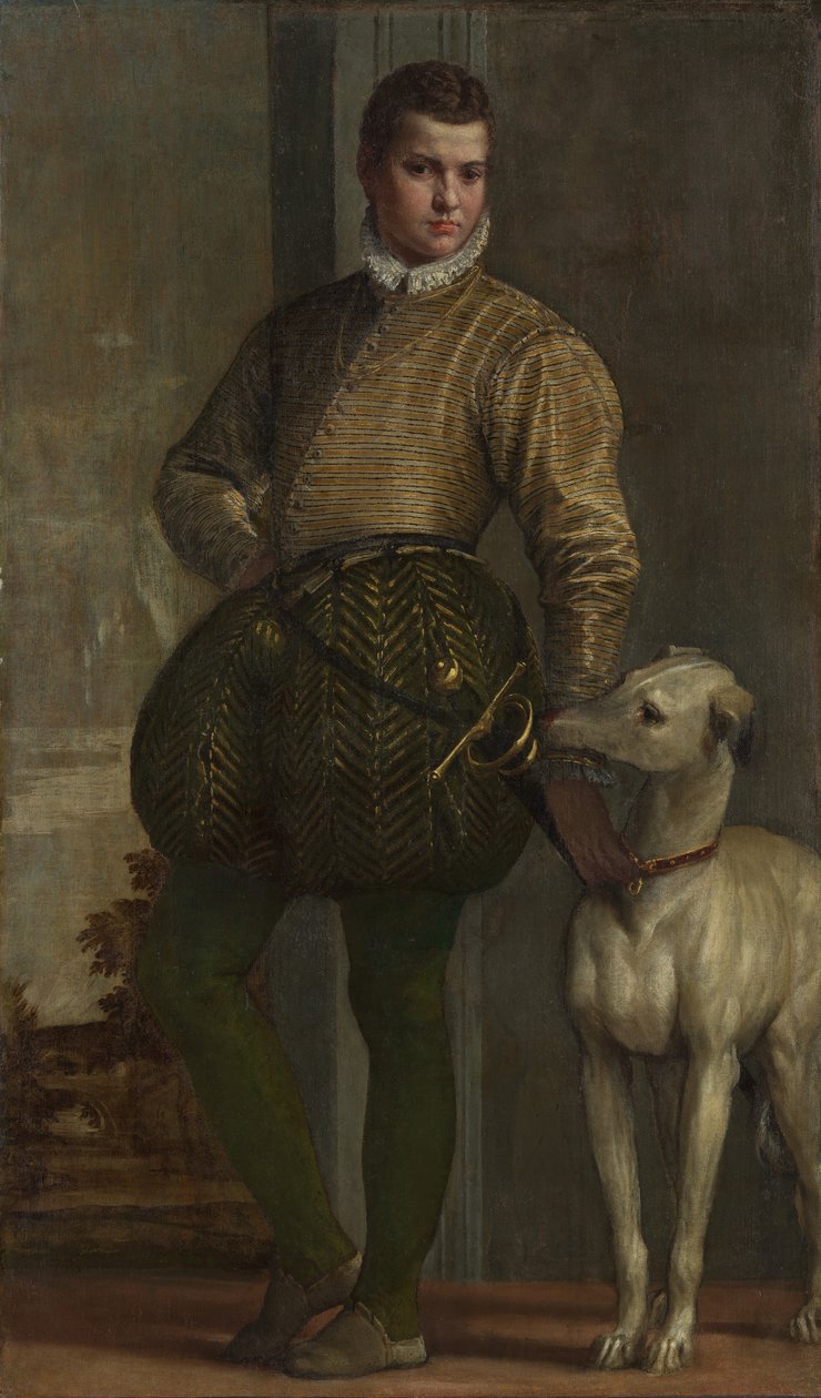 Pojke med en vinthund, möjligen 1570-talet. av Paolo Veronese