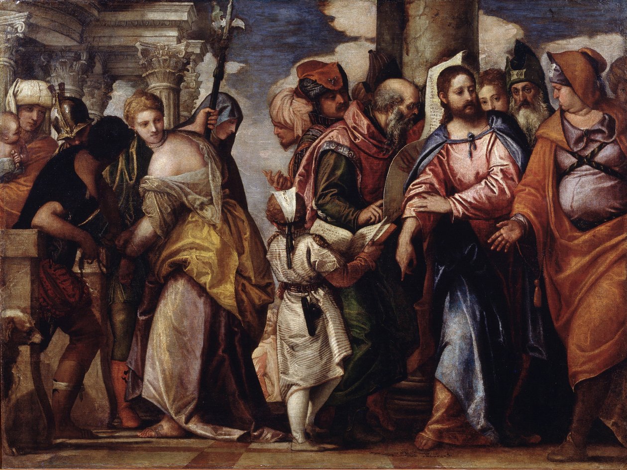 Kristus och kvinnan tagen i äktenskapsbrott av Paolo Veronese