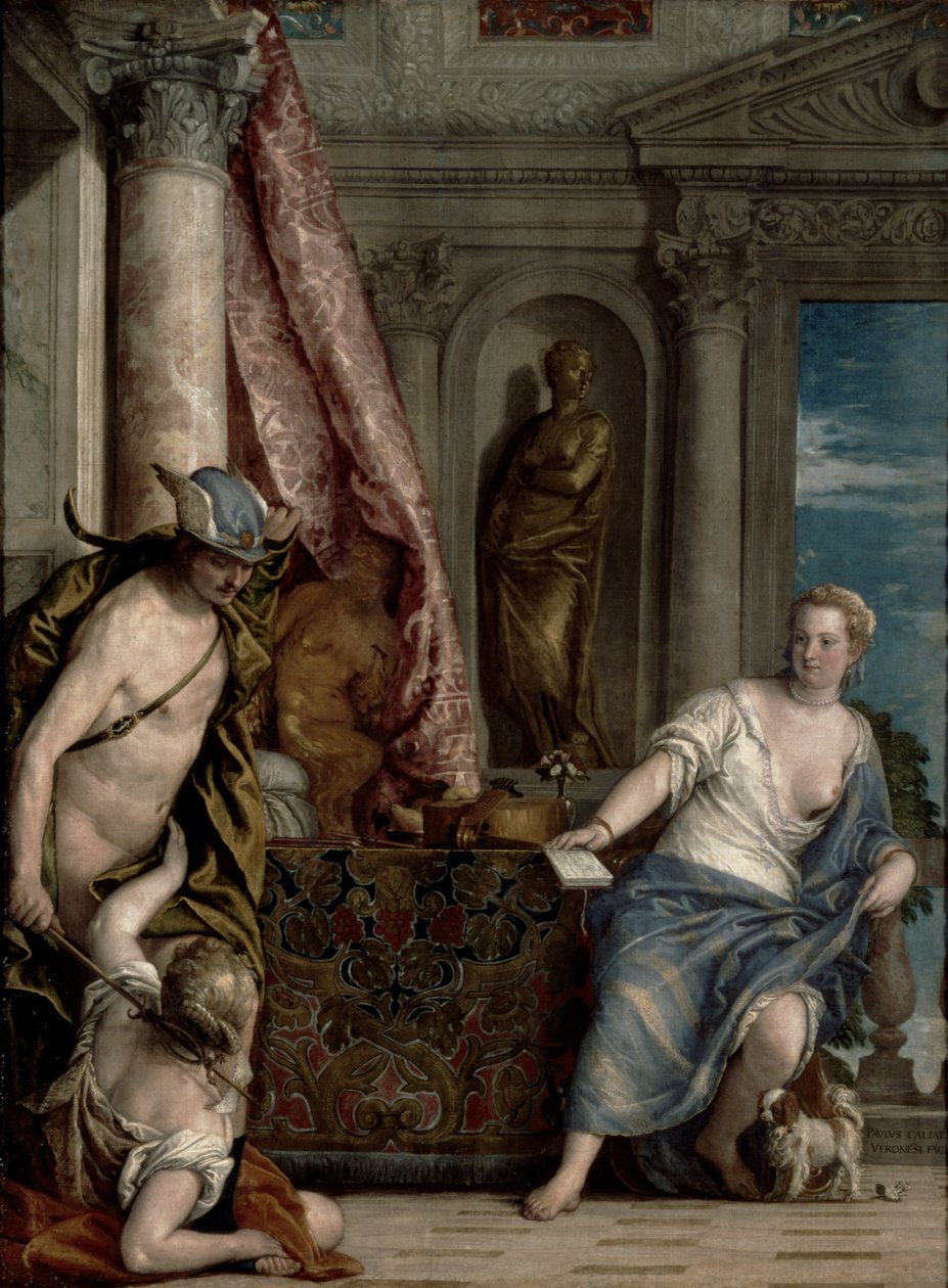 Hermes, Herse och Aglauros, ca 1576-84 av Paolo Veronese