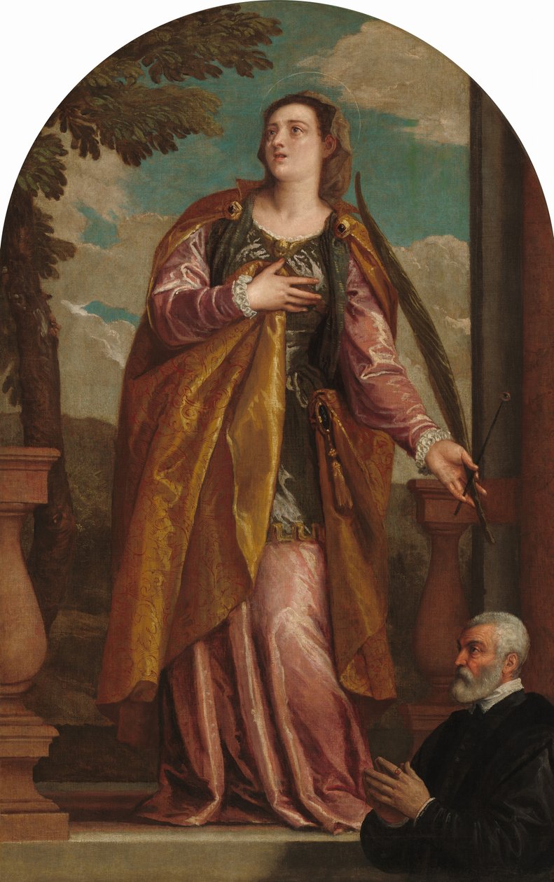 Saint Lucy och en donator, ca. 15851595 av Paolo Veronese