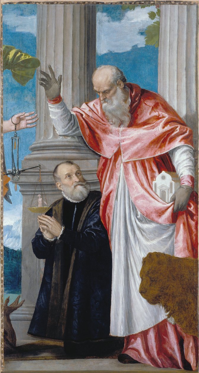 Sankt Hieronymus och en donator av Paolo Veronese