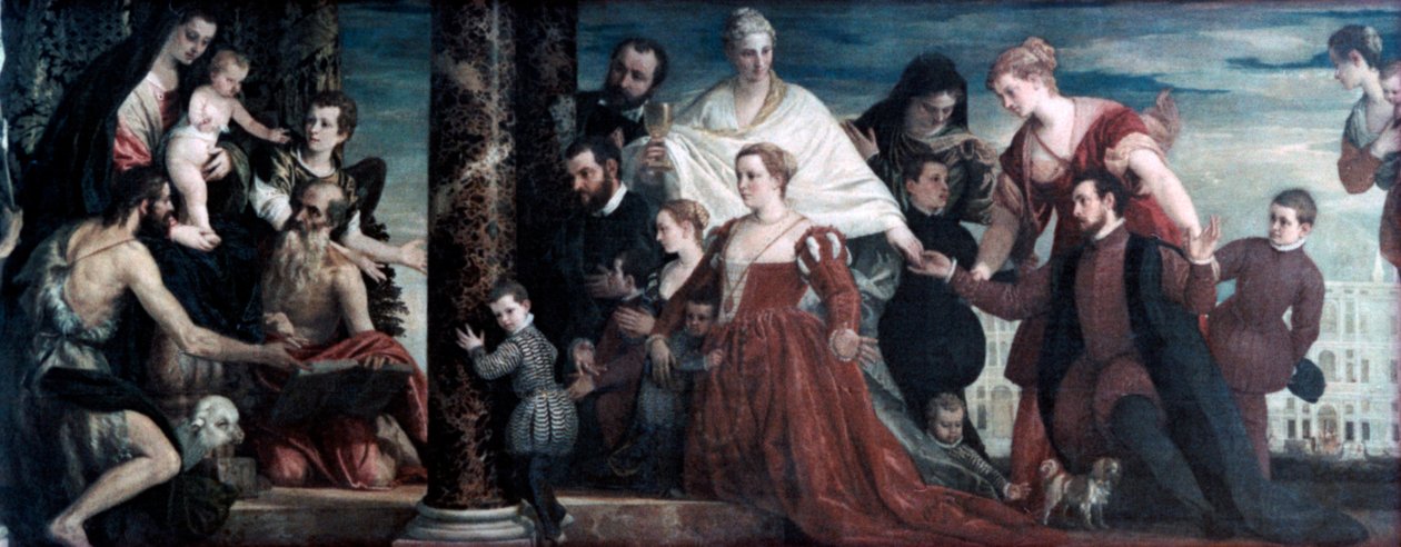 Madonnan och Cuccina-familjen, 1571 av Paolo Veronese