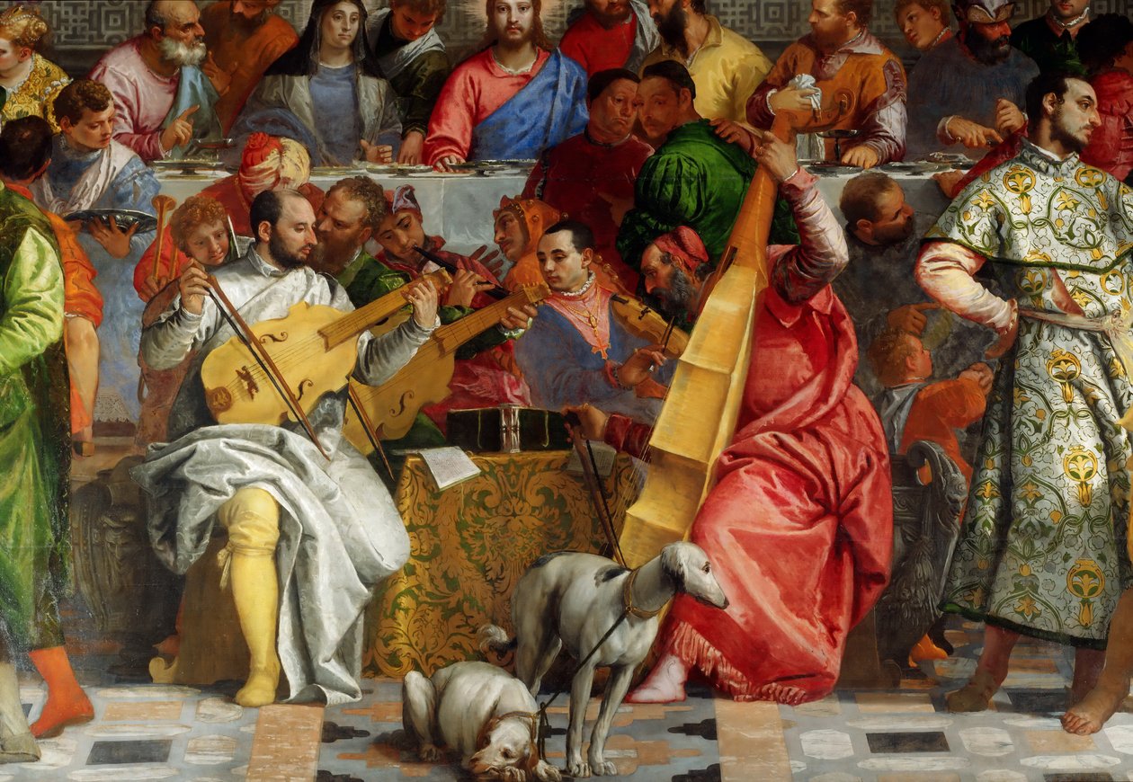 Bröllopsfesten i Cana Detalj av Paolo Veronese