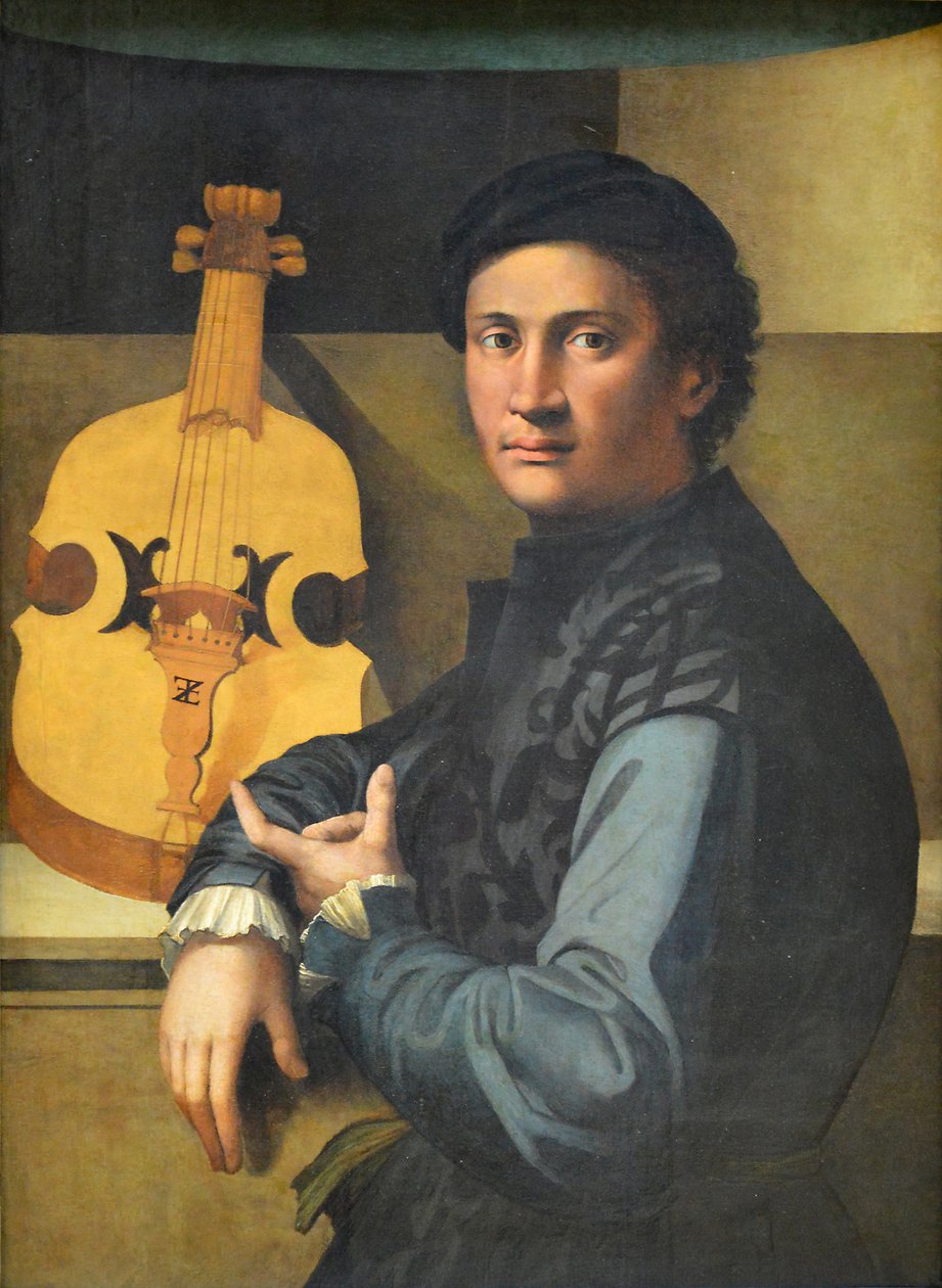 Porträtt av en altviolist av Paolo Zacchia the Elder