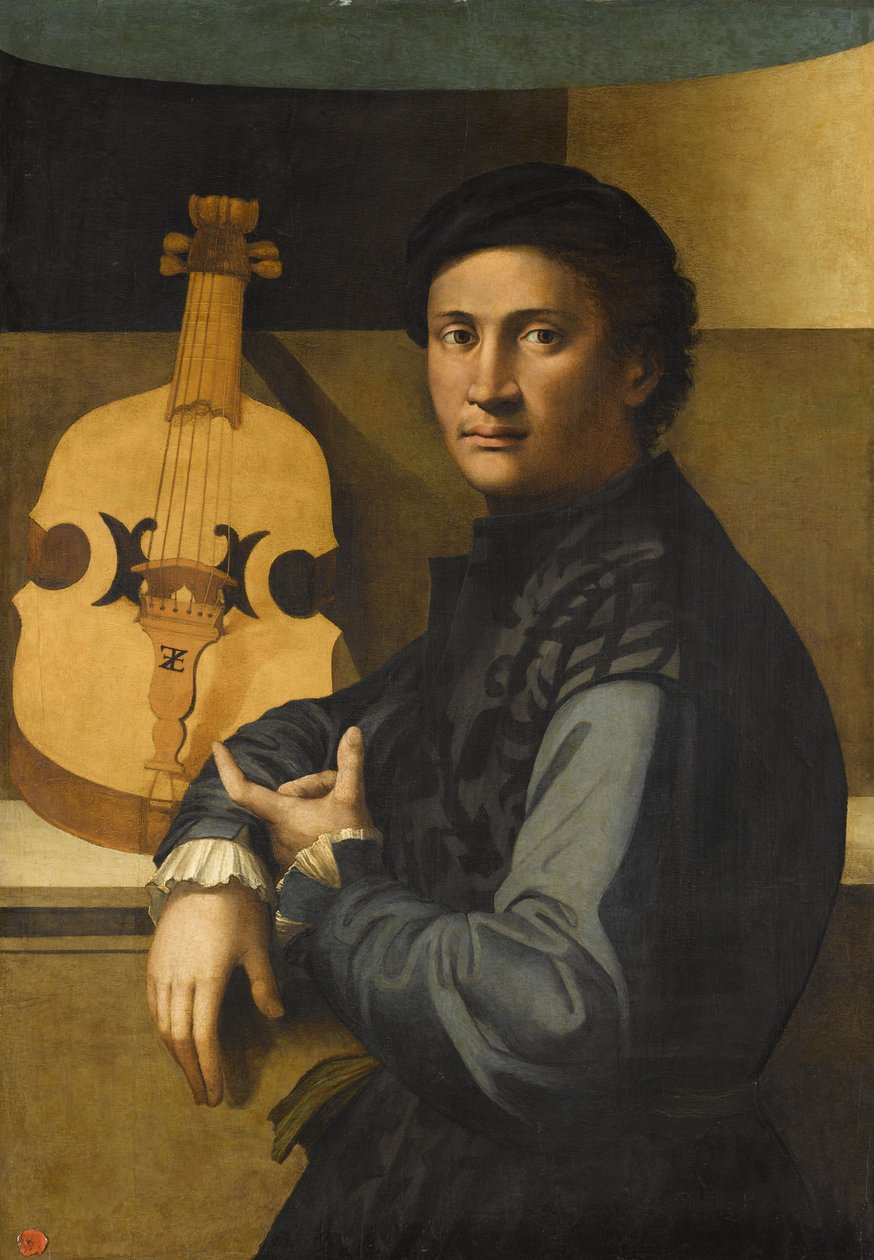 Porträtt av en altviolist av Paolo Zacchia the Elder