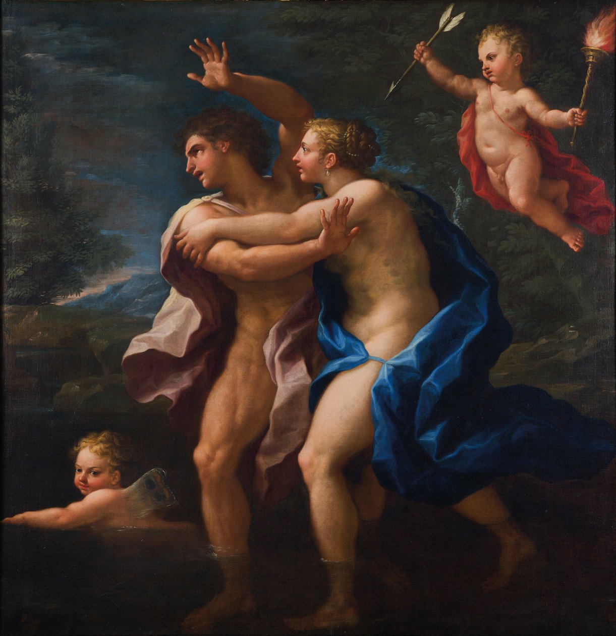 Salmacis och Hermafroditus. av Paolo de Matteis