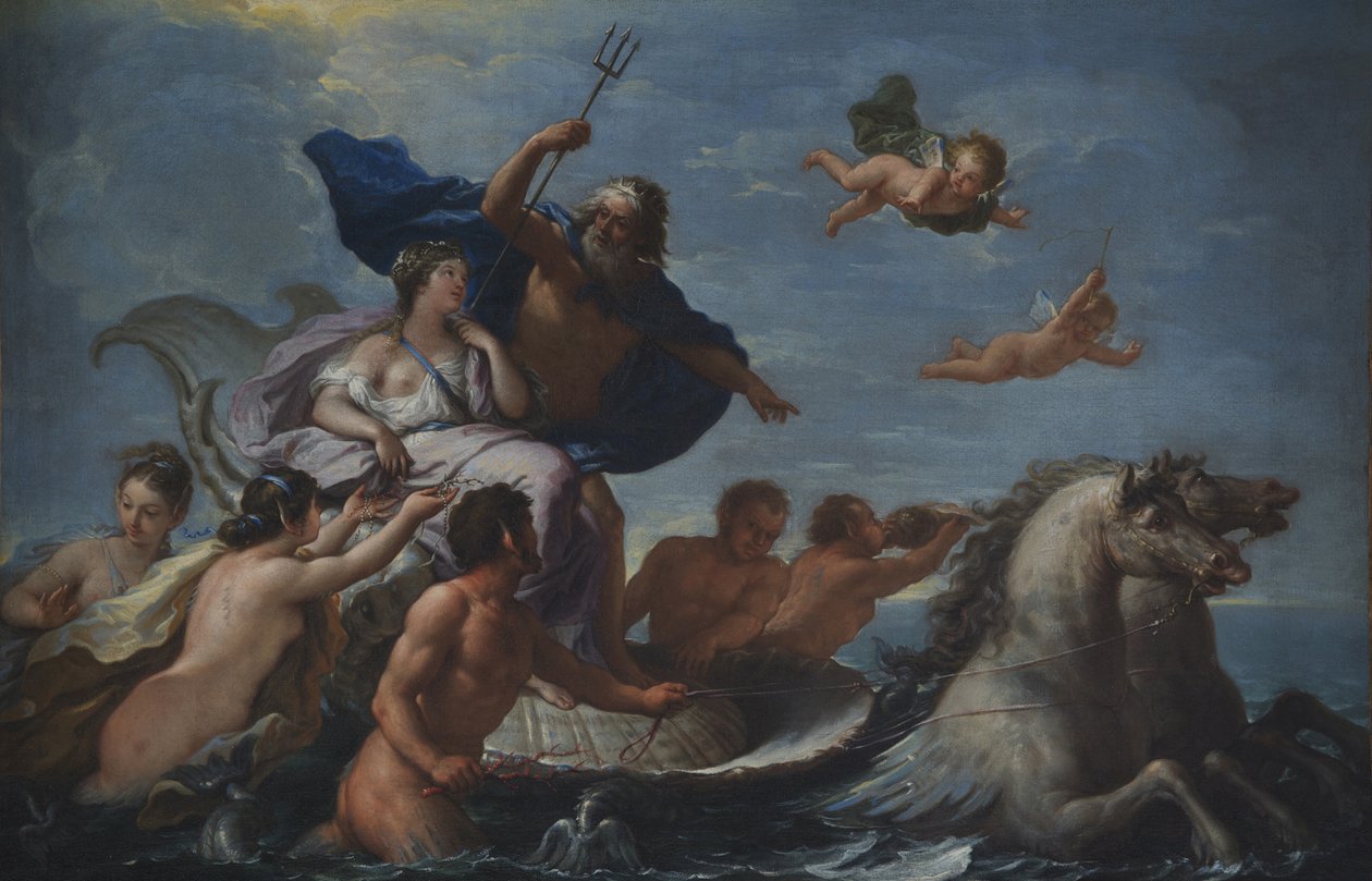 Triumf av Neptunus och Amfitrit av Paolo di Matteis