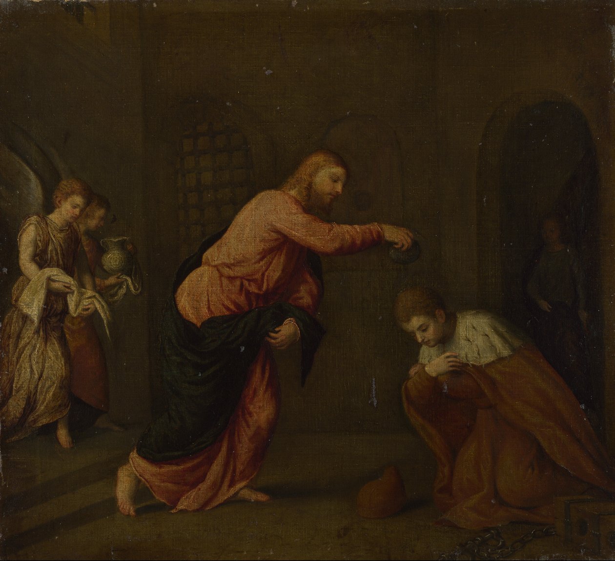 Kristus döper den helige Johannes martyr av Paris Bordone