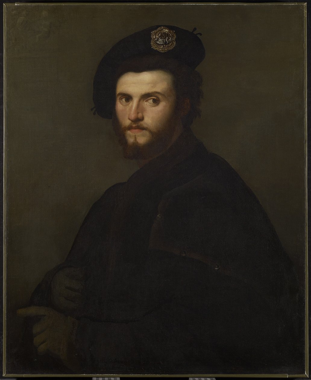 Porträtt av en man, ca 1525 av Paris Bordone