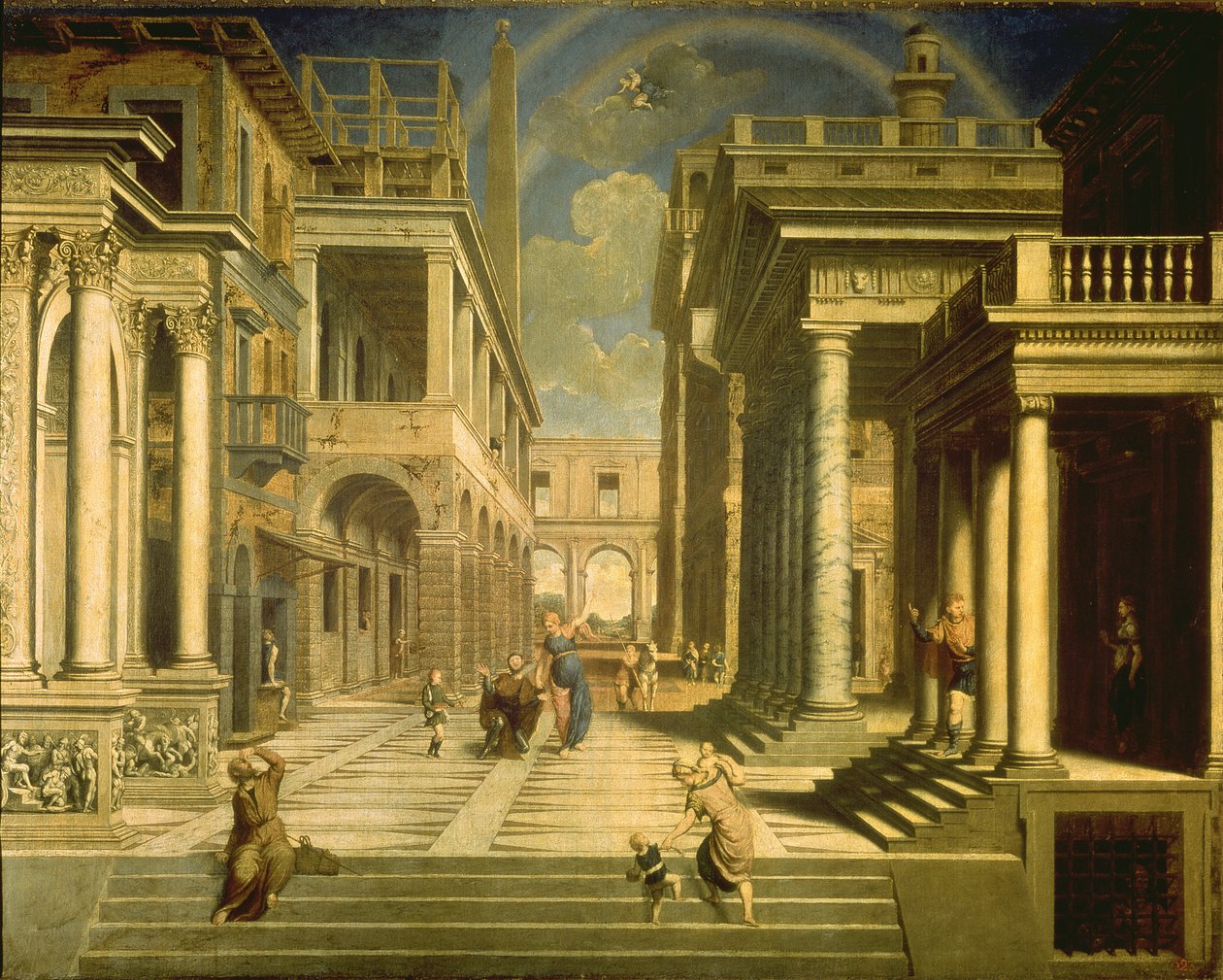 Kejsar Augustus och Sibylla av Paris Bordone