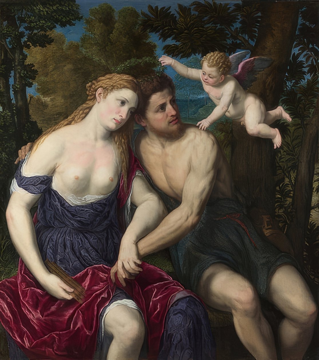 Älskare. 1555-60 av Paris Bordone