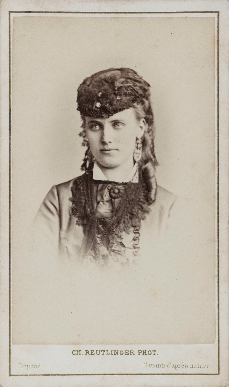 Porträtt av Christine Nilsson 1843-1921. av Paris . Photo studio Reutlinger