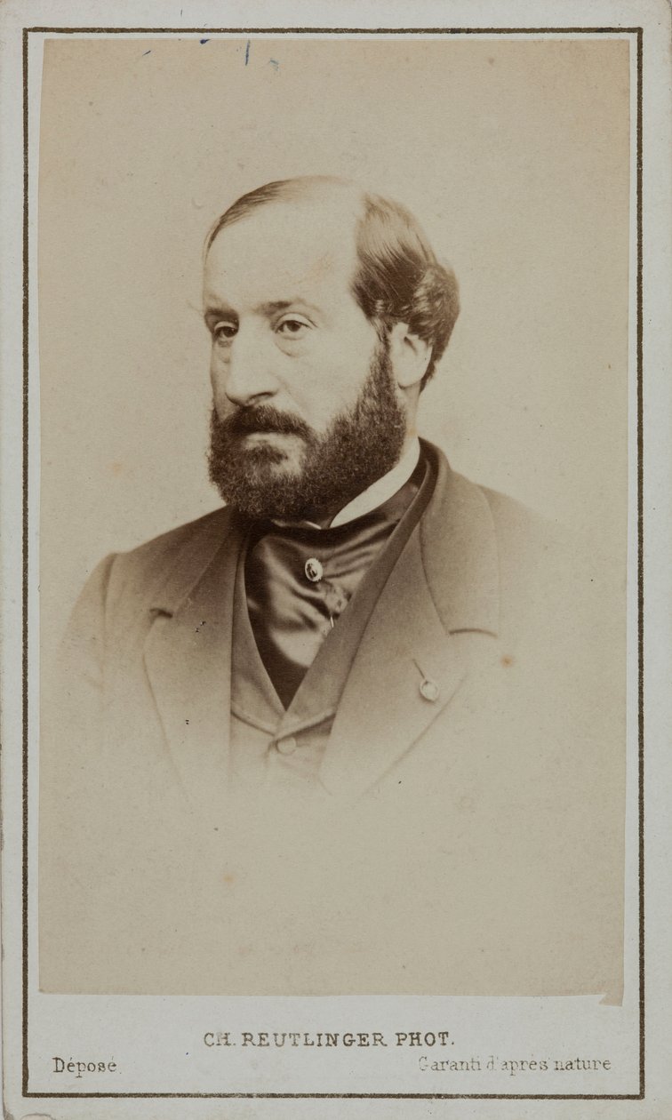 Porträtt av Emile Augier 1820-1889. av Paris . Photo studio Reutlinger