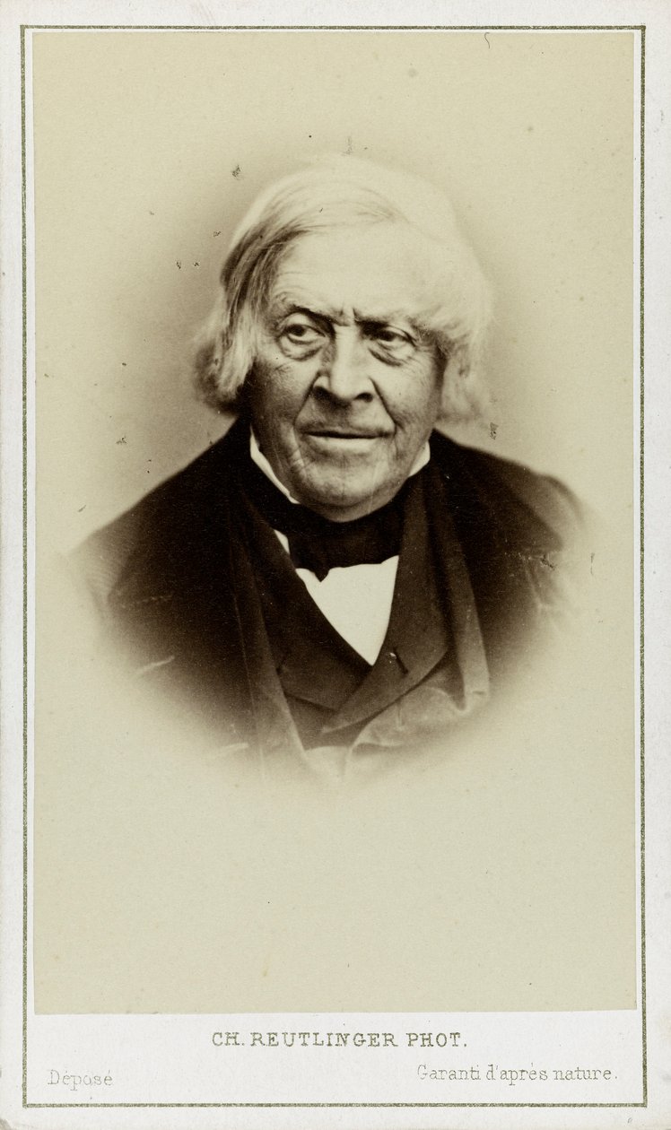 Porträtt av Jules Michelet 1798-1874, ca. 1870. av Paris . Photo studio Reutlinger