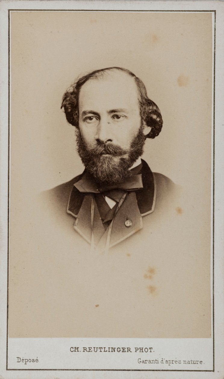 Porträtt av Octave Feuillet 1821-1890. av Paris . Photo studio Reutlinger