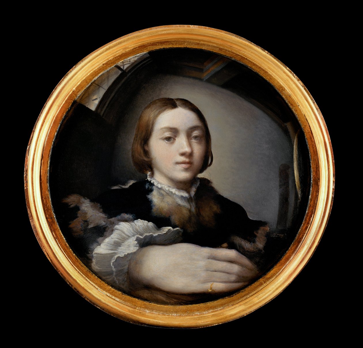 Självporträtt vid spegeln av Parmigianino