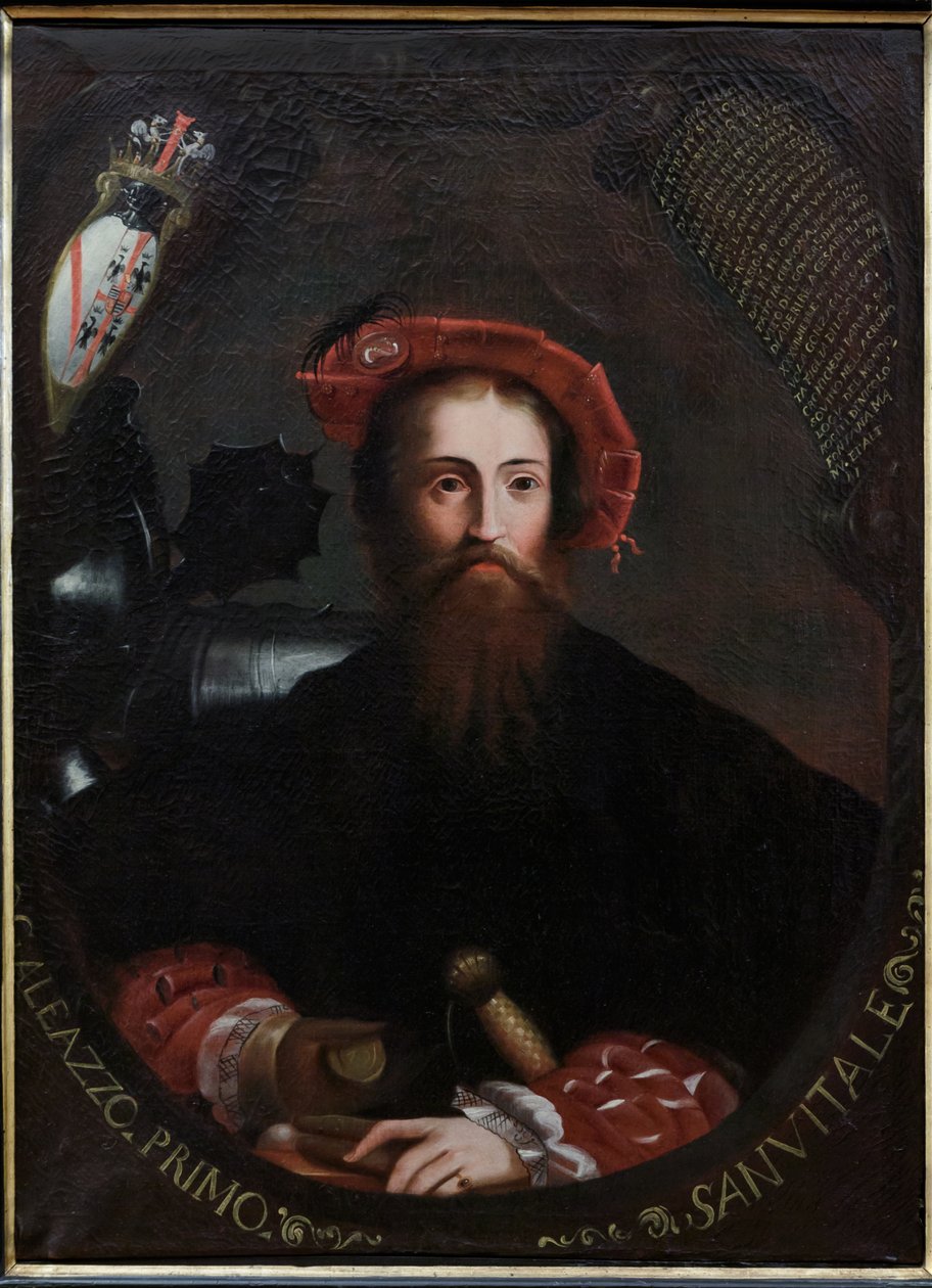 Fontanellato, Rocca Sanvitale: "Porträtt av Barbara Sanseverino Sanvitale", kopia av Parmigianino 