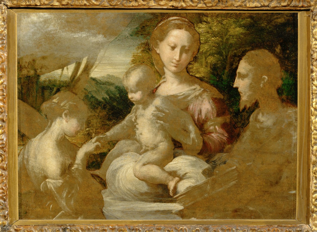 Den heliga Katarinas mystiska äktenskap - Det mystiska ... av Parmigianino (1503-40)
