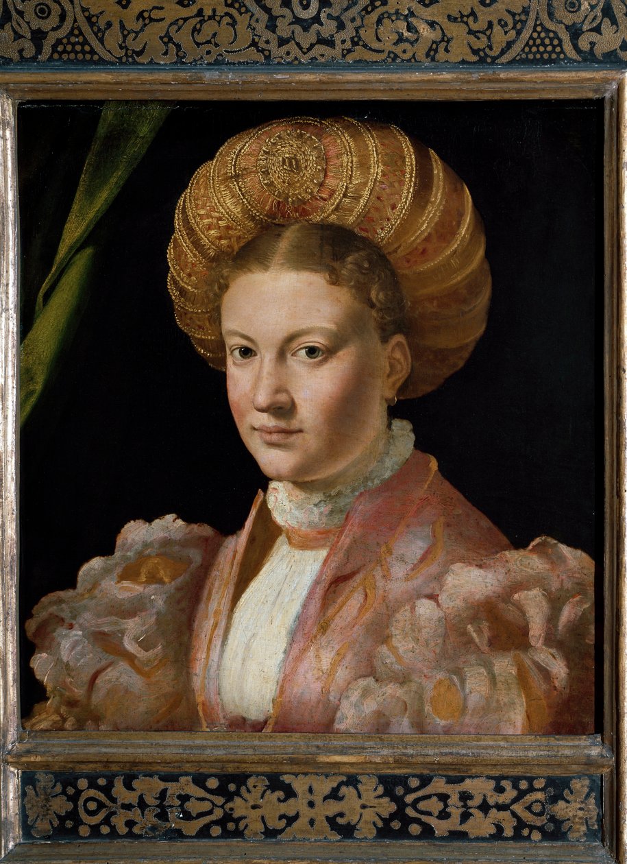 Porträtt av en ung kvinna grevinna Gozzadini. (Målning av Parmigianino