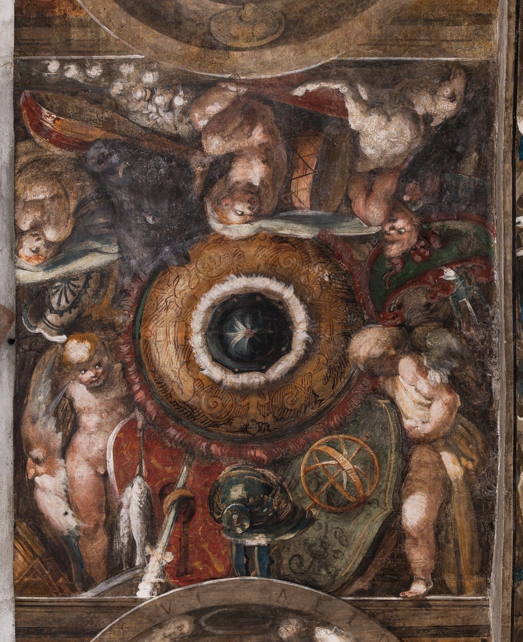 Putti, detalj, ca 1523 (färsk) av Parmigianino