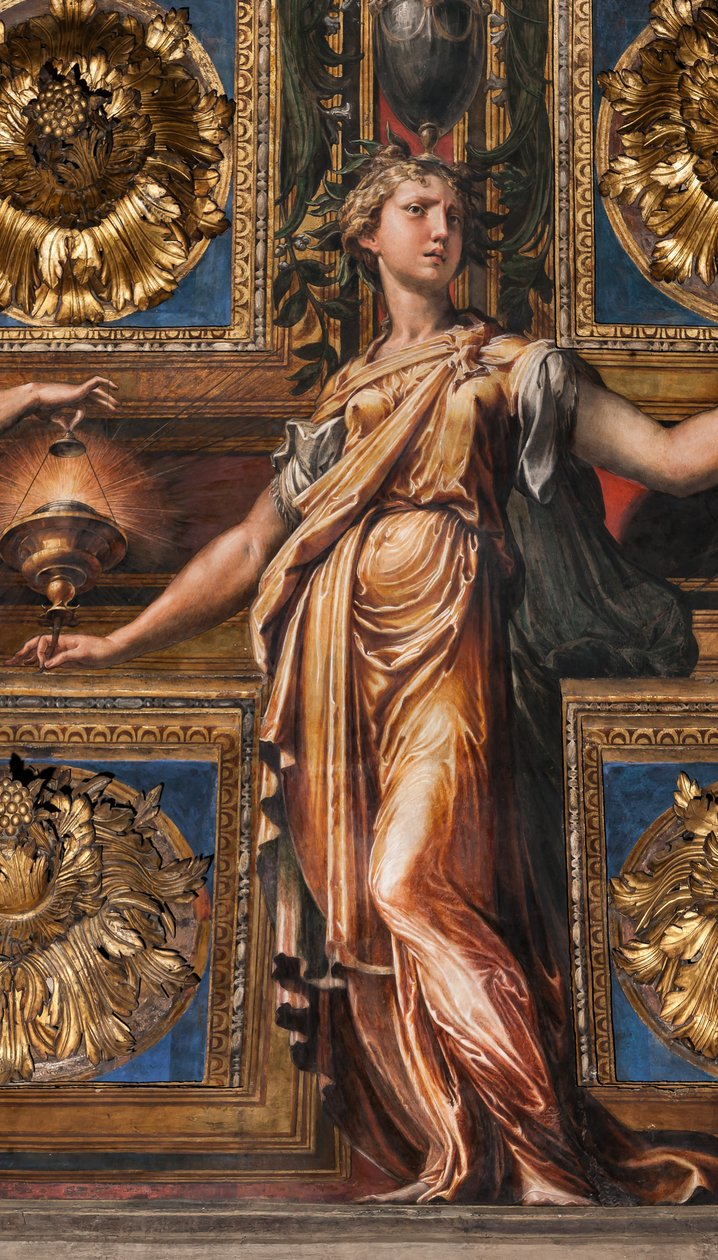 De tre vise jungfrurna och de tre dåraktiga jungfrorna av Parmigianino