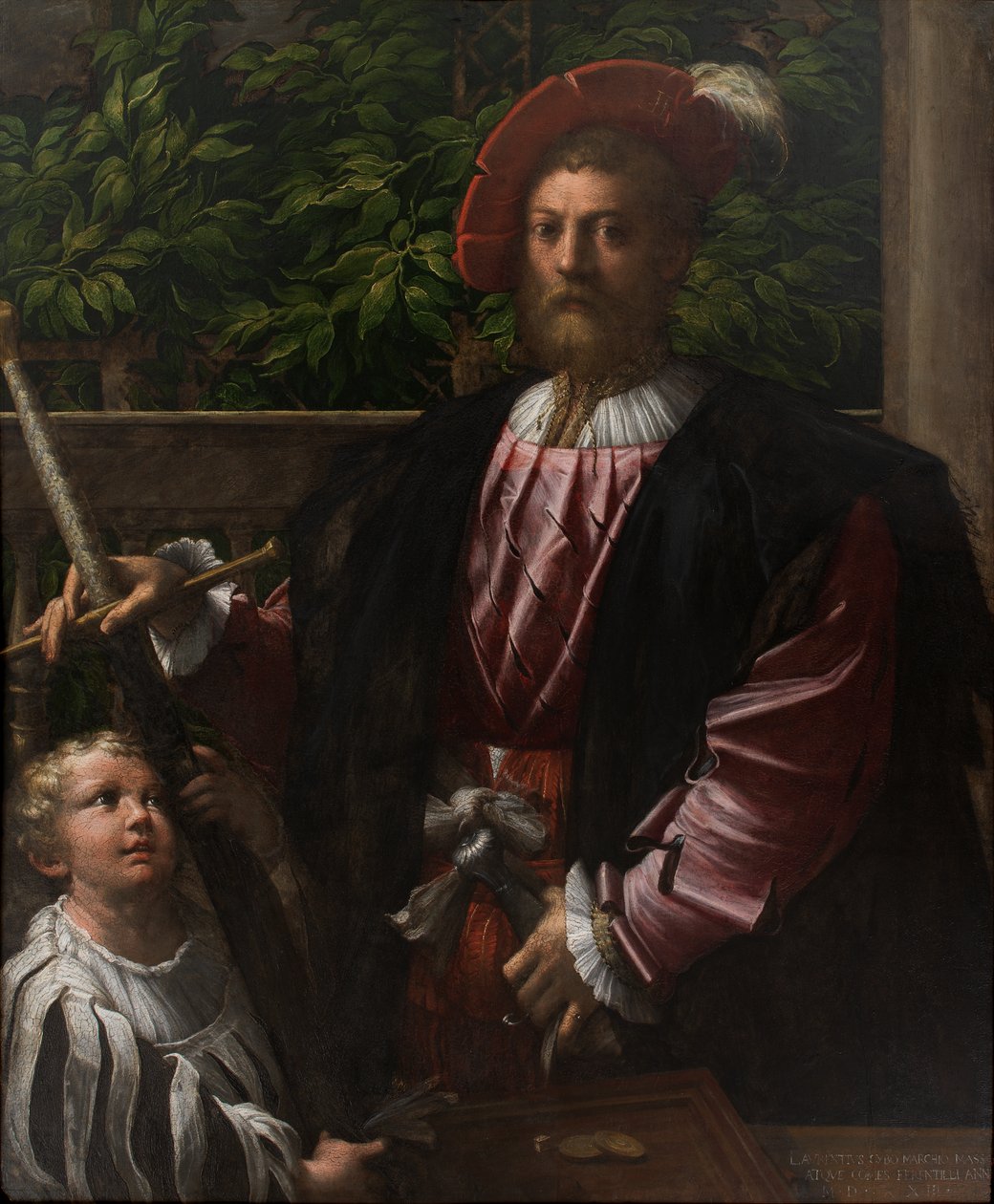 Porträtt av Lorenzo Cybo av Parmigianino