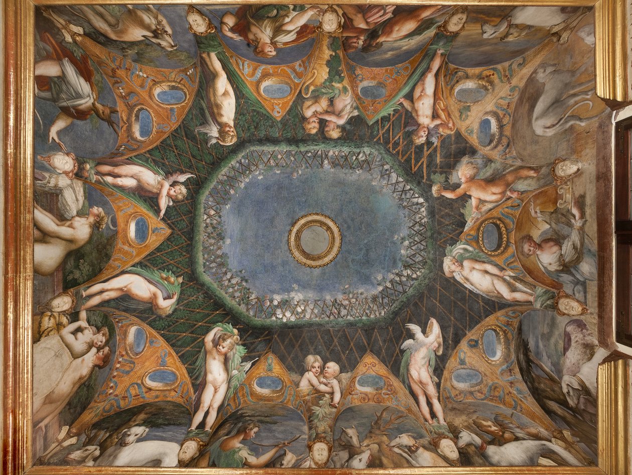 Dianas och Actaeons rum av Parmigianino