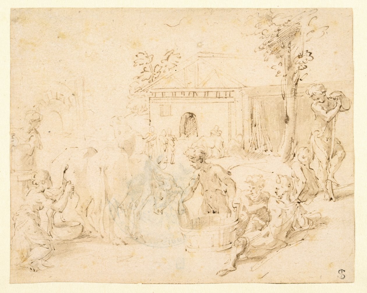 Rustik scen av Parmigianino