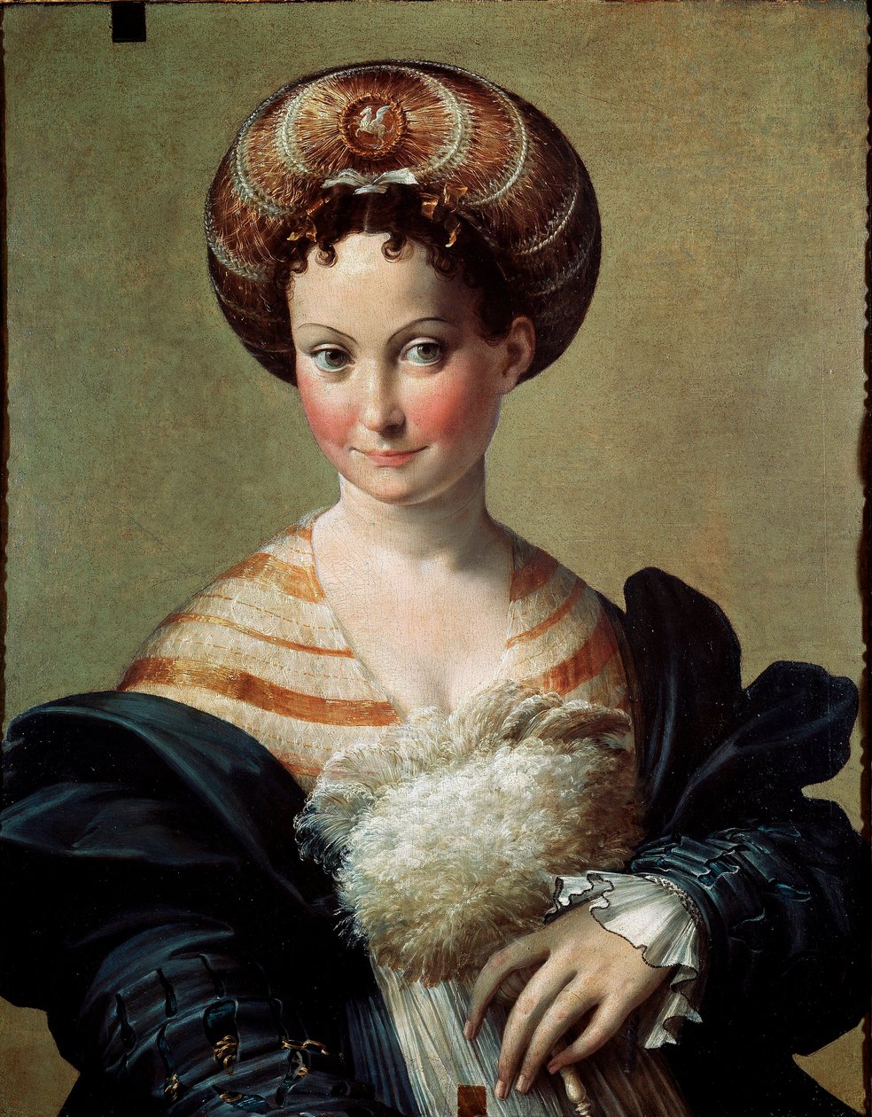 Favoriten eller turkisk slav Målning av Francesco Mazzola Il Parmigianino kallad Parmesanen (1503-1540) 1530 ca. Sön 67x53 cm Parma, Nationalgalleriet av Parmigianino