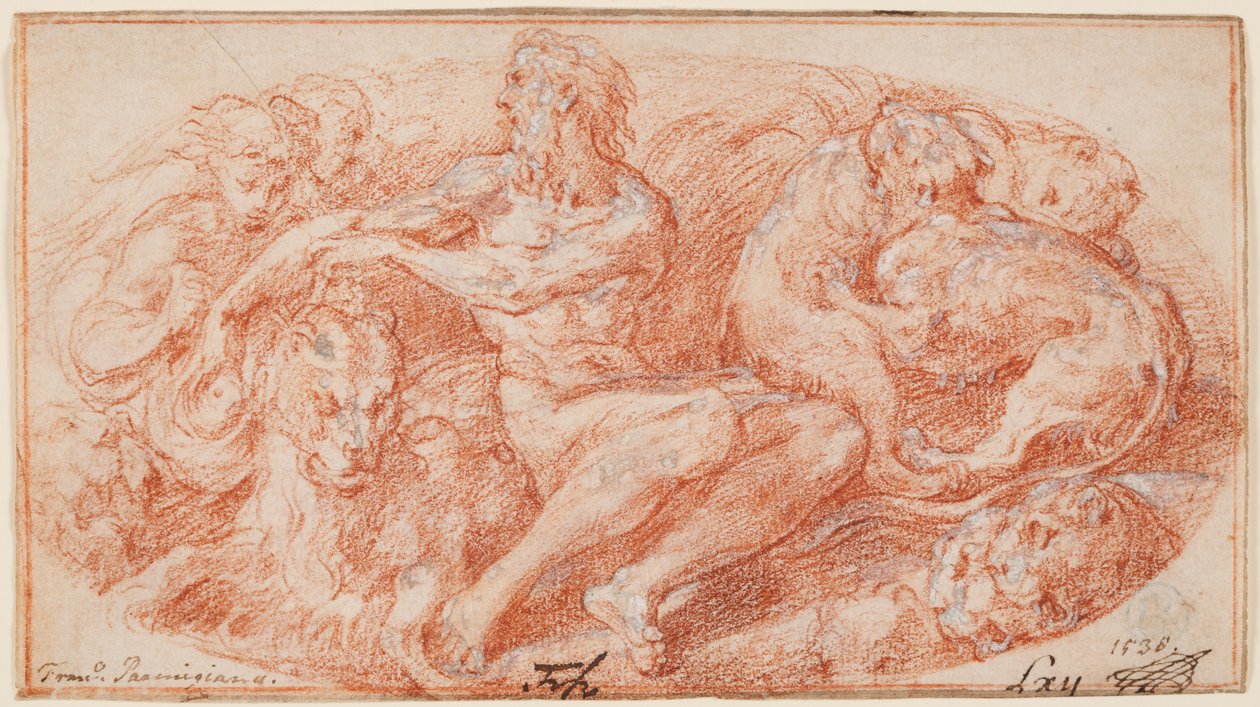 Daniel in der Löwengrube av Parmigianino
