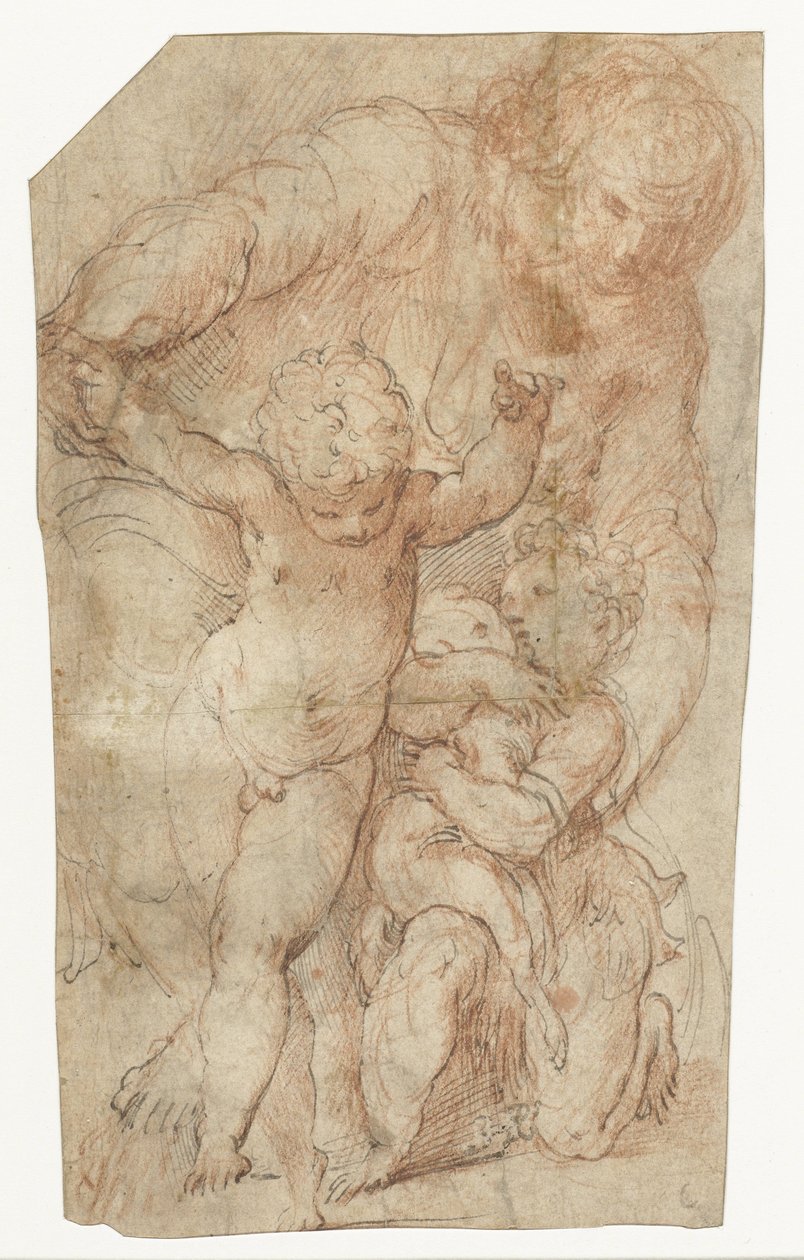 Madonna med Kristusbarnet och den lille Johannes Döparen av Parmigianino