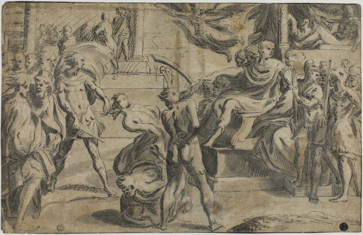 De heliga Petrus och Paulus martyrskap av Parmigianino