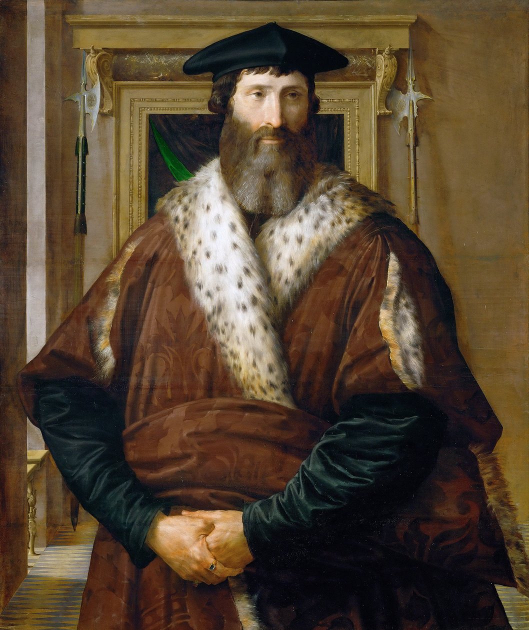 Porträtt av en man Malatesta Baglione, ca 1535 av Parmigianino