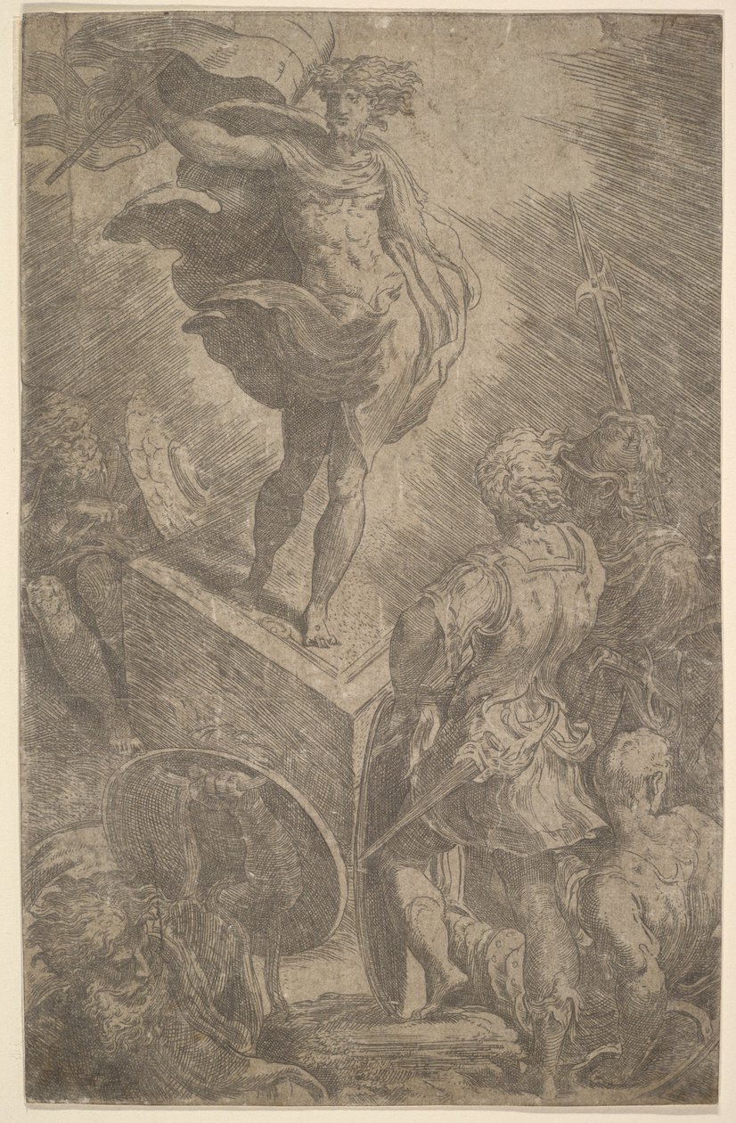 Uppståndelse, tidigt 1500-tal. av Parmigianino
