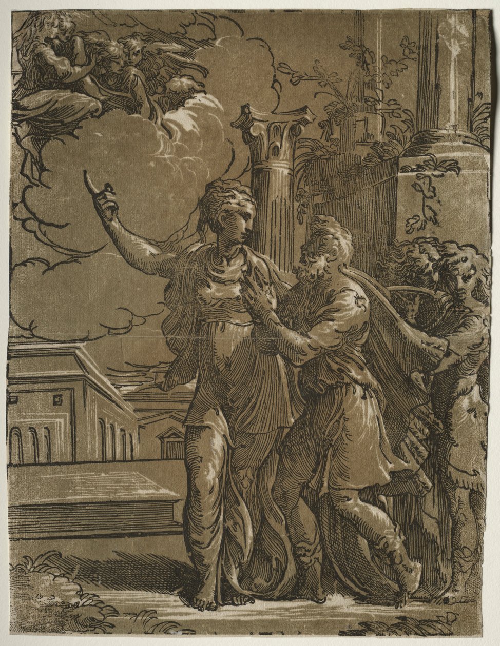 Tiburtinska Sibylla och kejsar Augustus, ca. 1527-153031. av Parmigianino