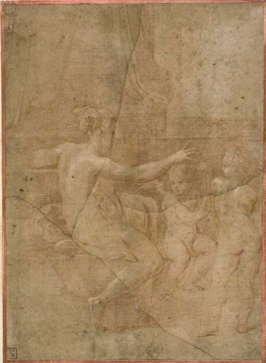 Venus med Amor och Putto av Parmigianino
