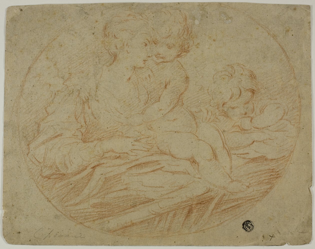 Kvinna med två barn av Parmigianino