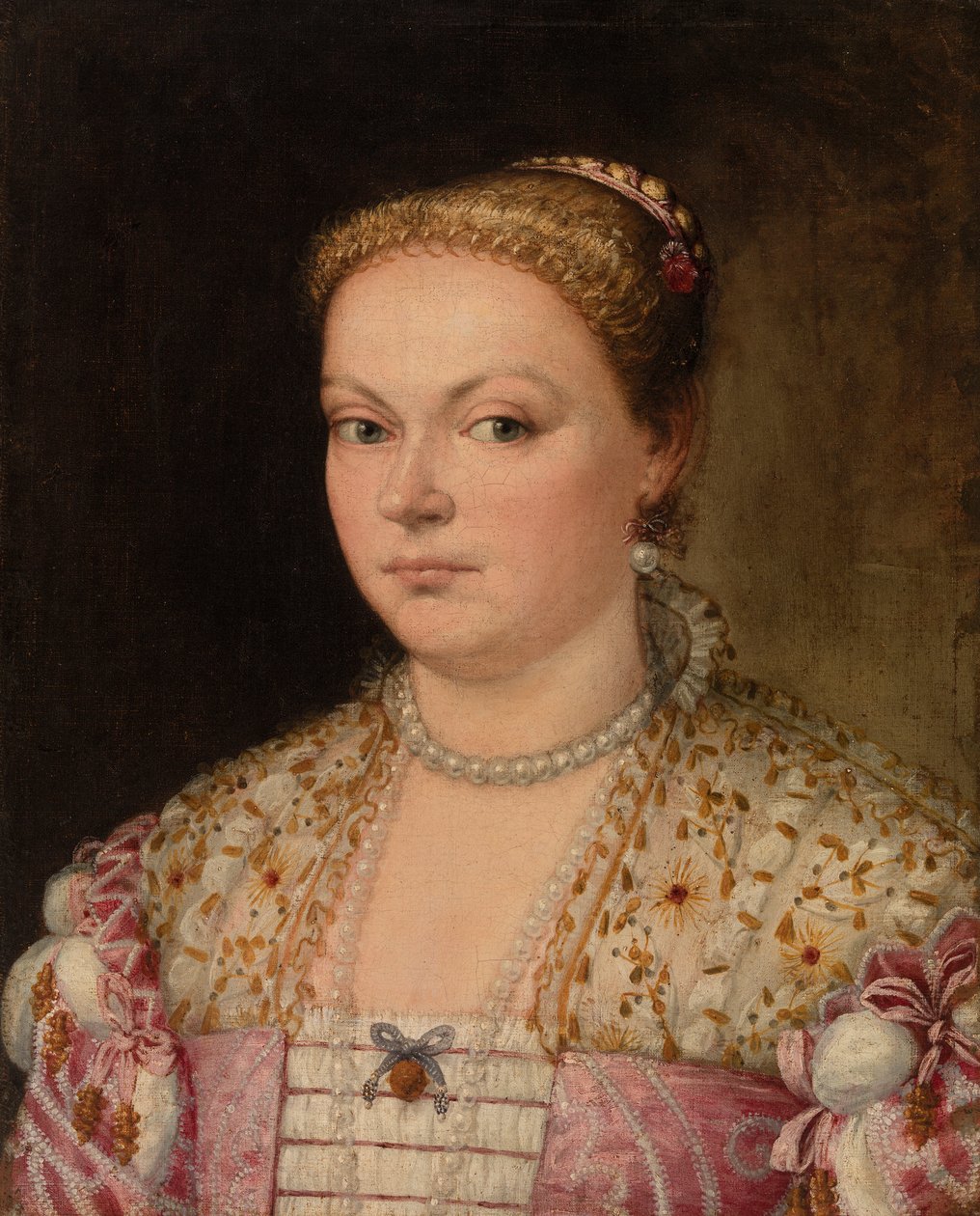 Porträtt av en dam av Parrasio Micheli, Veronese (Paolo Caliari)