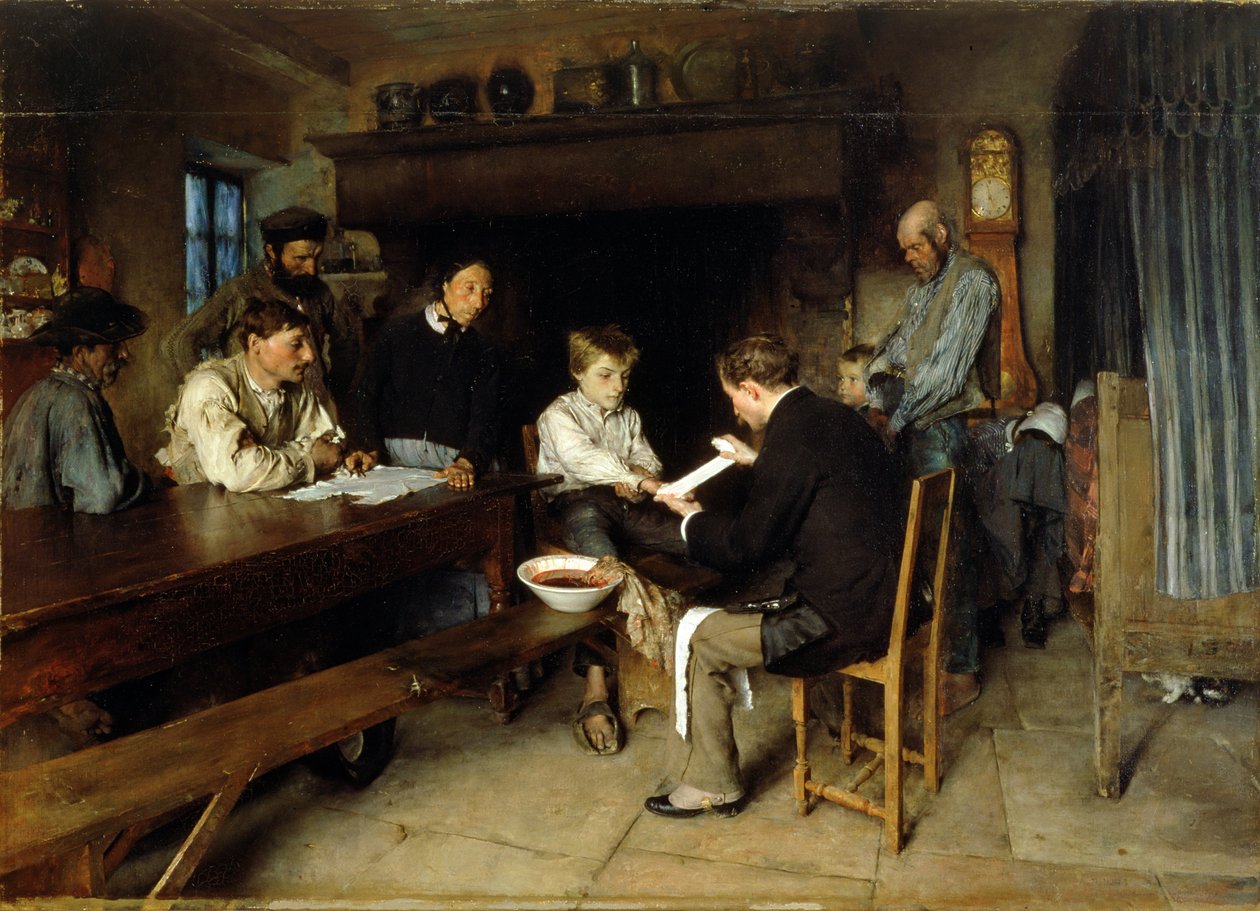 En olycka, 1879 av Pascal Adolphe Jean Dagnan Bouveret