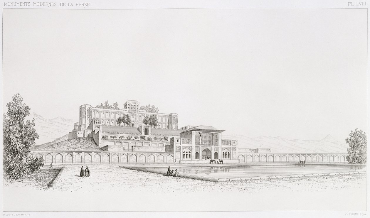 Utsikt över Golestan Qajar-palatset 