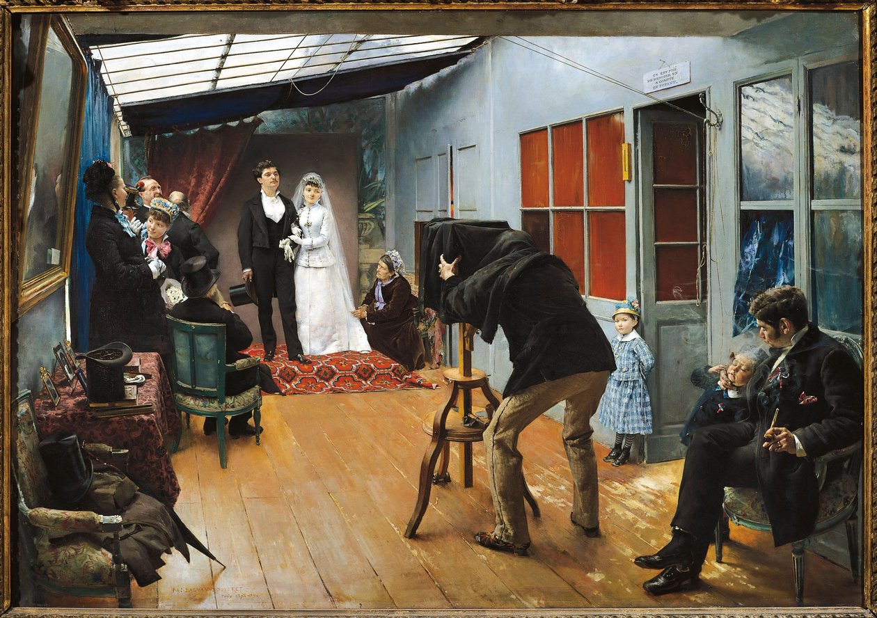 Bröllop hos fotografen av Pascal Adolphe Jean Dagnan Bouveret