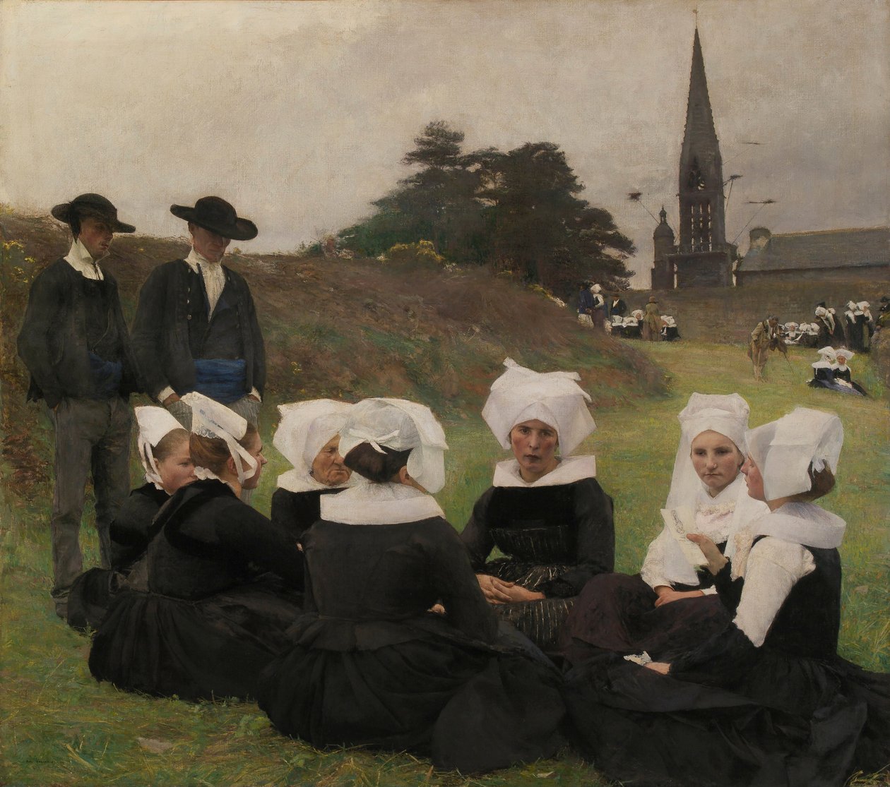 De bretonska kvinnorna vid Pardon, 1887. av Pascal Adolphe Jean Dagnan Bouveret