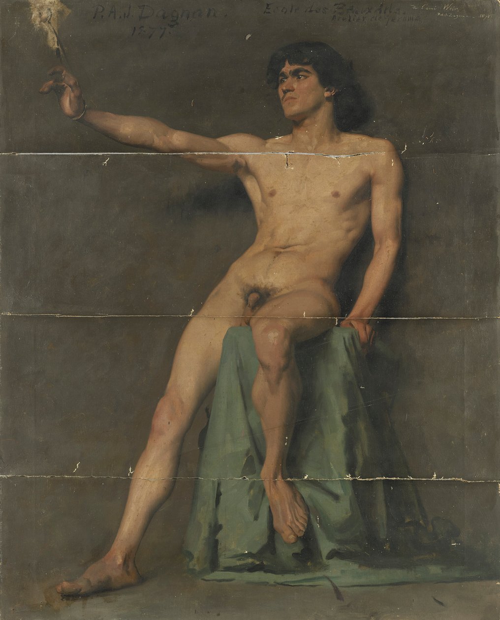 Manlig nakenstudie av Pascal Adolphe Jean Dagnan Bouveret
