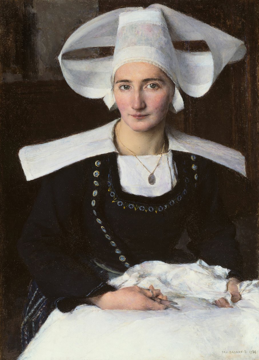 Kvinna från Bretagne, 1886. av Pascal Adolphe Jean Dagnan Bouveret