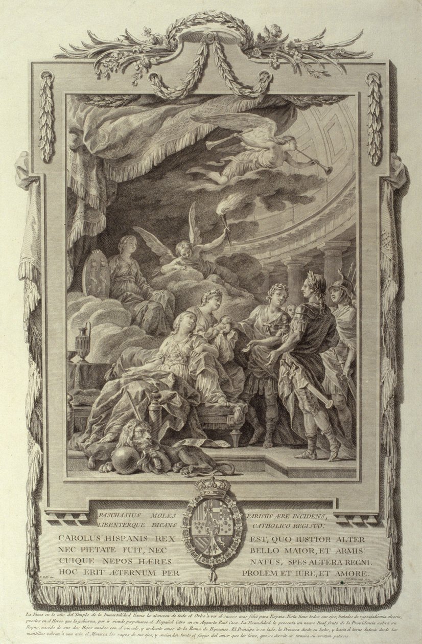 Allegory on the Birth of the Infante Carlos Clemente av Pasqual Pere Moles Corones