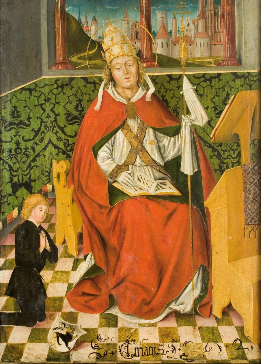 St Cyriacus med donator av Passauer Maler