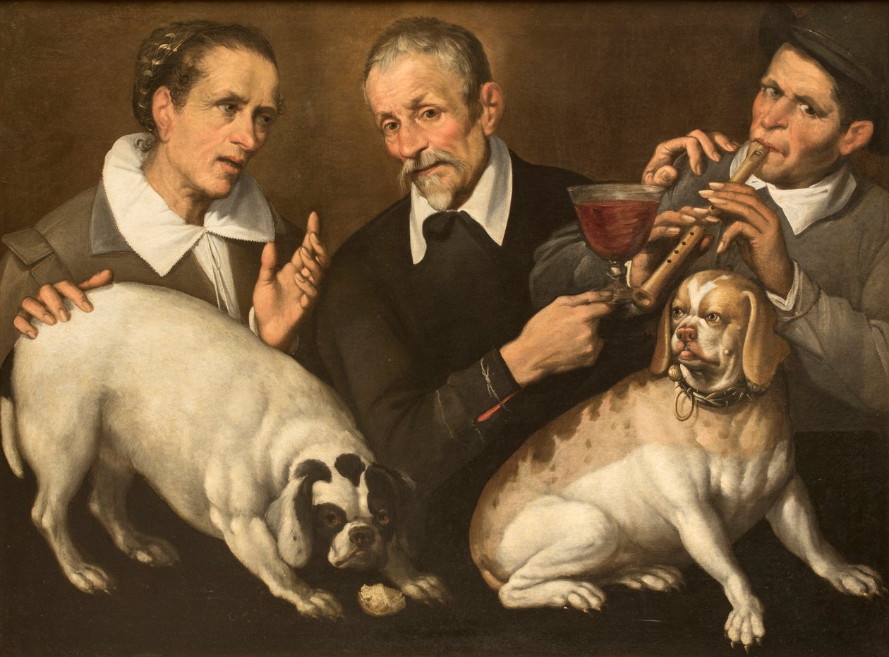 Zufolospelare, 1585-1590. av Passerotti