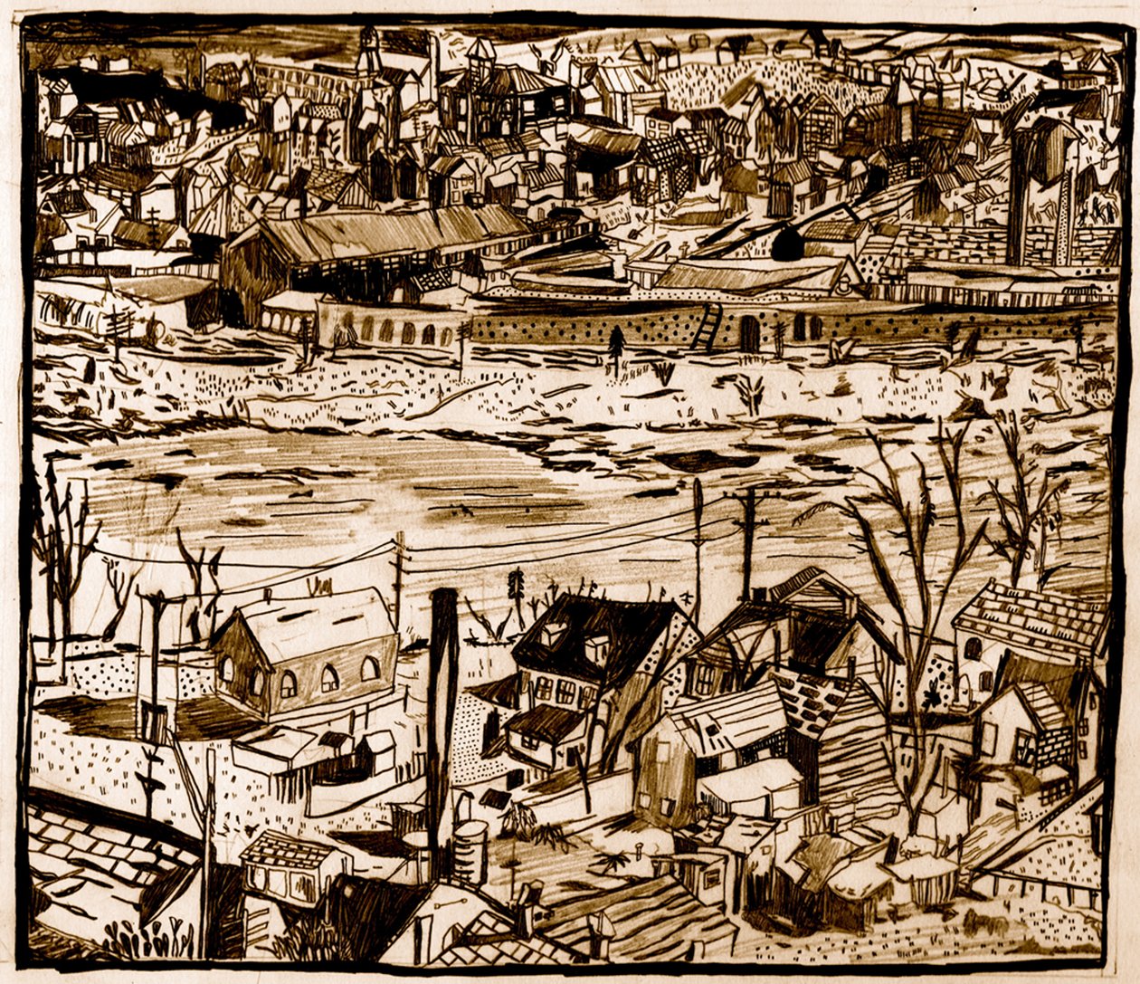 Stad, 2013 (blyerts) av Pat Macdonald