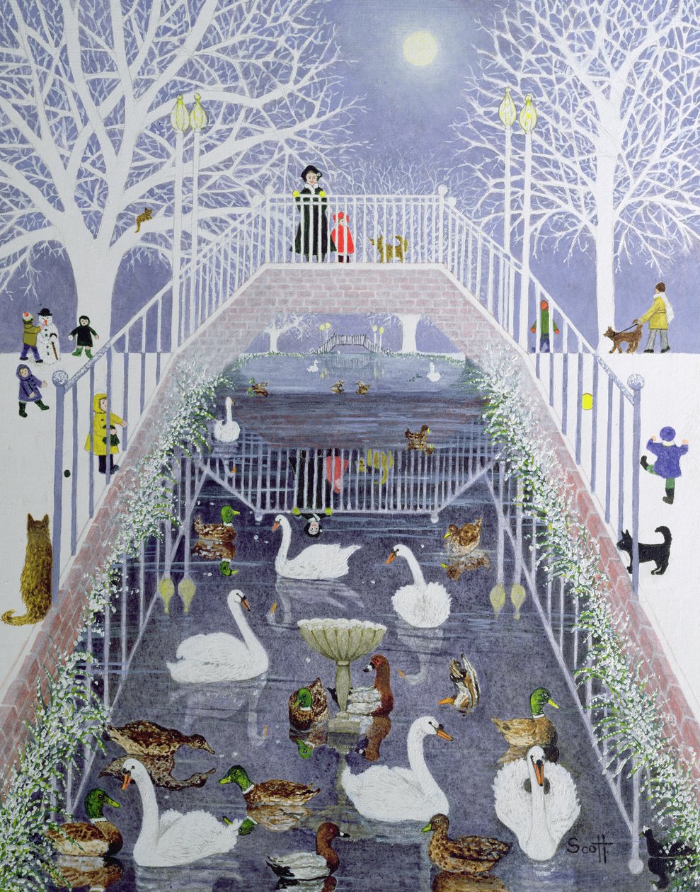 A Walk in the Park (olja på duk) av Pat Scott