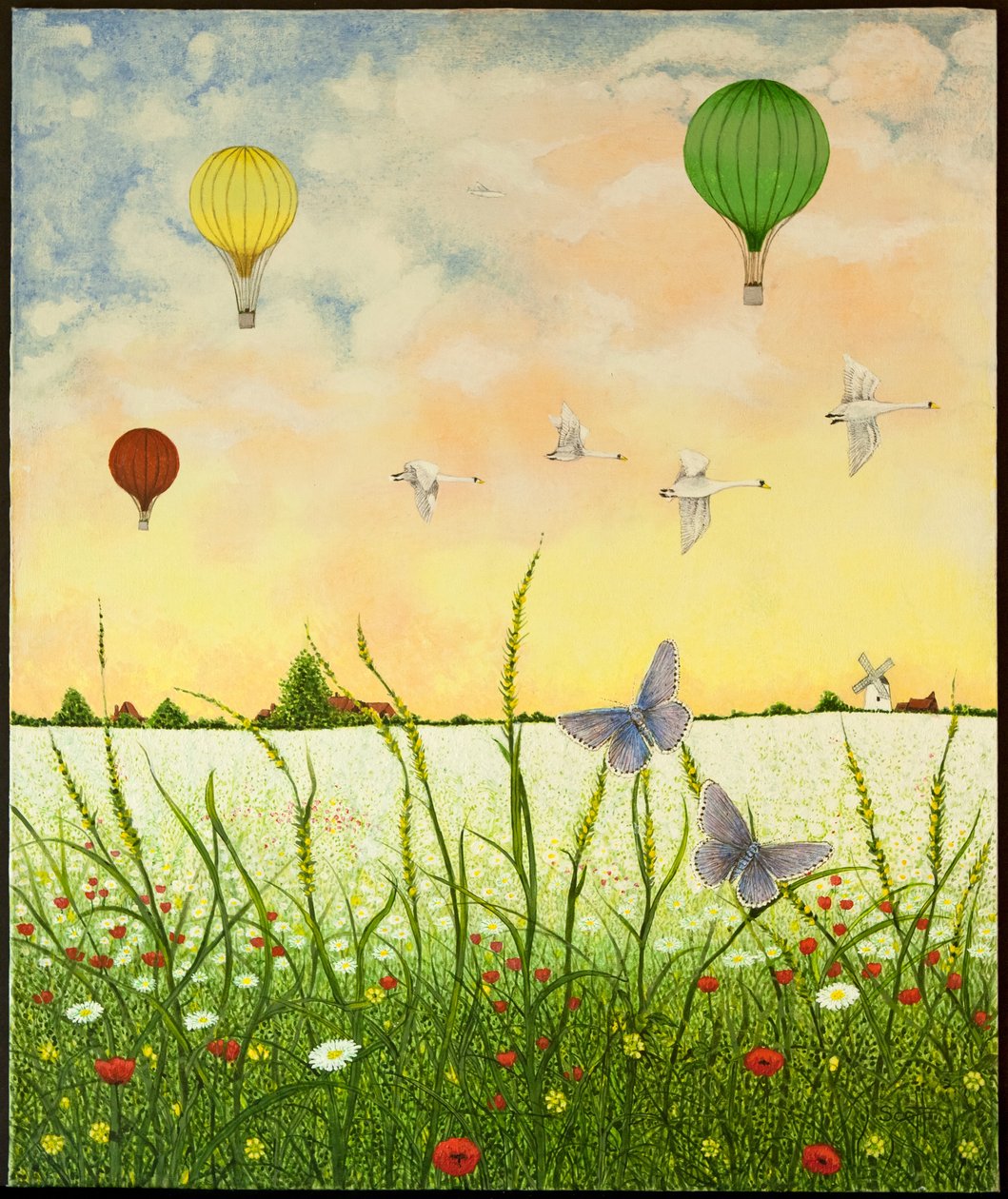 High Flyers, 2011 (akryl på calico) av Pat Scott